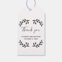 Kraft-Geschenk-Tag. Rustikale Zweigniederhochzeit Geschenkanhänger