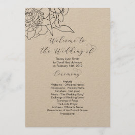 Kraft Gezeichnet Blumenzwiebelprogramm 2 Seiten Programm