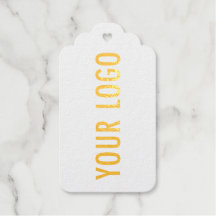 Kraft Gold Foil Hang Tags Custom Company Logo