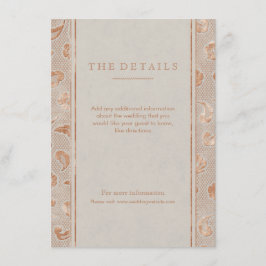 Kraft gold Lace rustikale Country Hochzeitskarte Begleitkarte