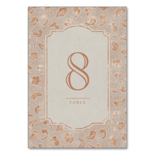 Kraft gold Lace rustikale Country Hochzeitstisch K Tischnummer