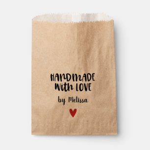 Kraft Handgefertigt mit Liebe Geschenktütchen