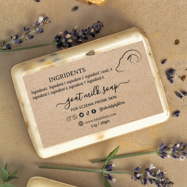 Kraft-Hausgeflügel-Seifenetikett-Aufkleber Rechteckiger Aufkleber (Von Creator hochgeladen)