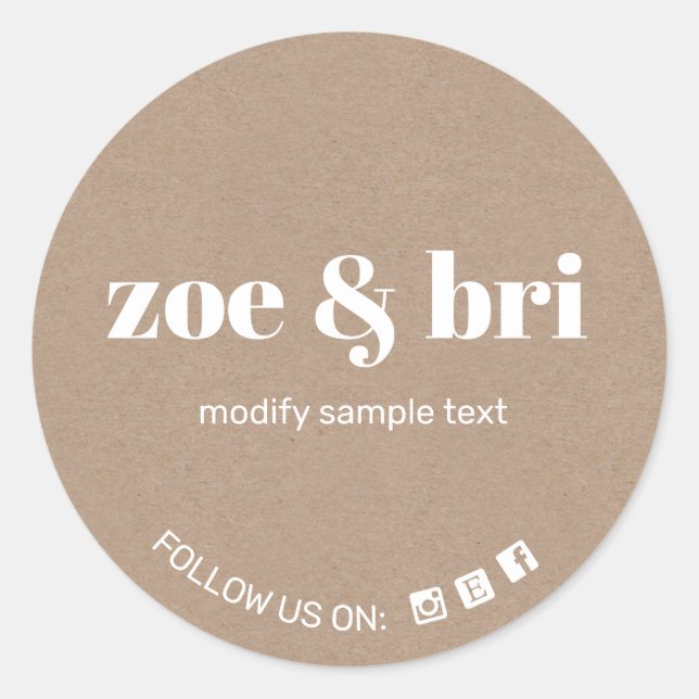 Kraft hinzufügen runder aufkleber (Vorderseite)