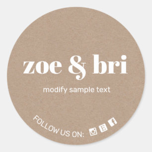 Kraft hinzufügen runder aufkleber