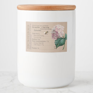 KRAFT Honey Nutrition Fakten mit Blume und Biene Lebensmitteletikett