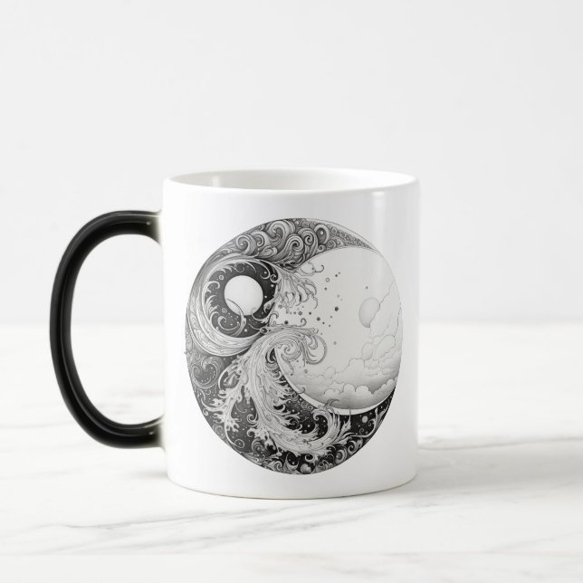 „Kraft im Gleichgewicht“ 15 oz Kaffeetasse (Links)