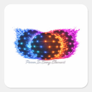 Kraft in jedem Element Aufkleber Feuer Wasser Ener