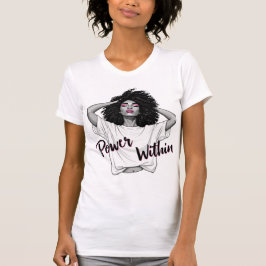 Kraft in natürlicher Afro-Haar-Illustration T-Shirt
