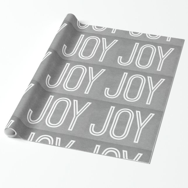 Kraft Joy Wrapping Paper, Grau Geschenkpapier (Ungerollt)