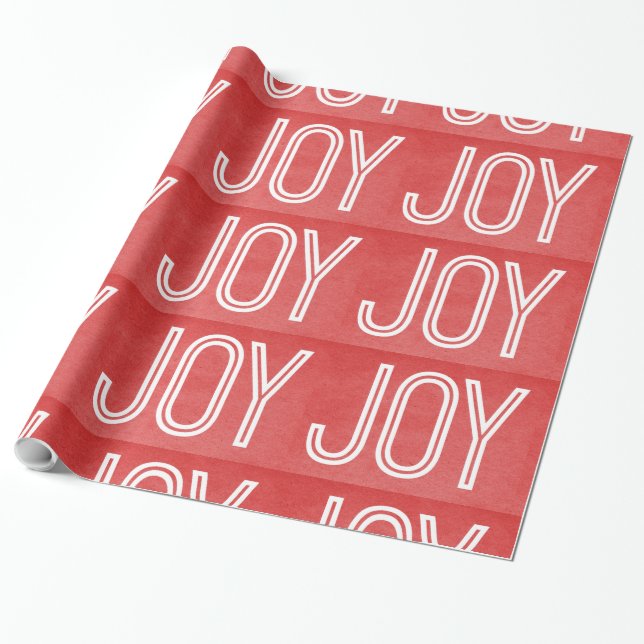 Kraft Joy Wrapping Paper, Red Geschenkpapier (Ungerollt)
