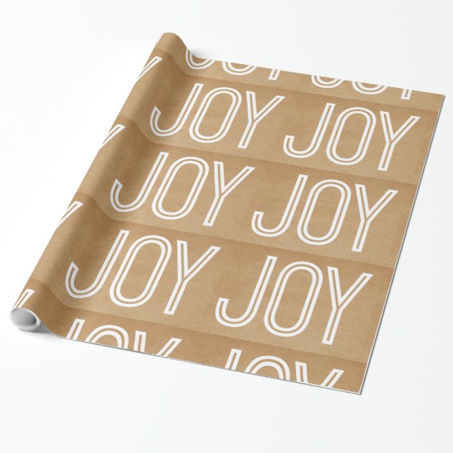 Kraft Joy Wrapping Paper, Tan Geschenkpapier (Ungerollt)