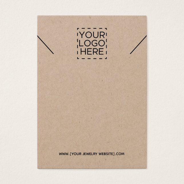 Kraft-Kette Hinzufügen Ihrer Logo-Schmuckkarte (Vorderseite)