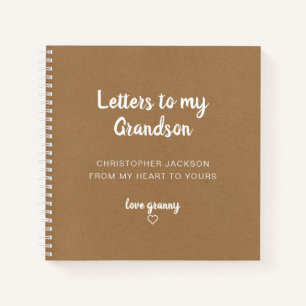 Kraft Letters to My Grandson Keepake Journal Notizbuch