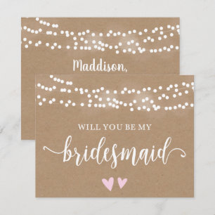 Kraft-Leuchten werden Sie meine Bridesmaid sein Einladung