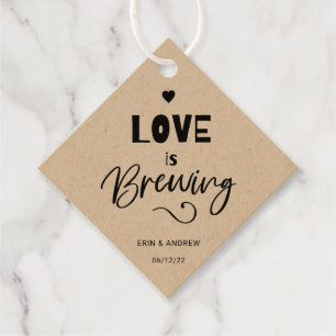 Kraft-Liebe ist Gastgeschenk Hochzeit-Tags brauen Geschenkanhänger