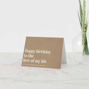 Kraft Liebe My Life Funny Husband Birthday Karte