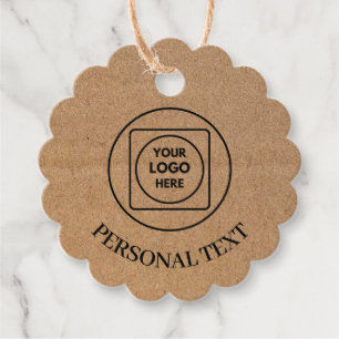 Kraft-Logo-Text-Geschäftsetikett Preisschilder Geschenkanhänger