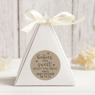 Kraft Minimalistische Babys sind eine süße Babydus Runder Aufkleber