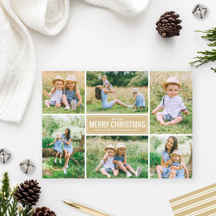 Kraft Modern Frohe Weihnachten Collage Foto