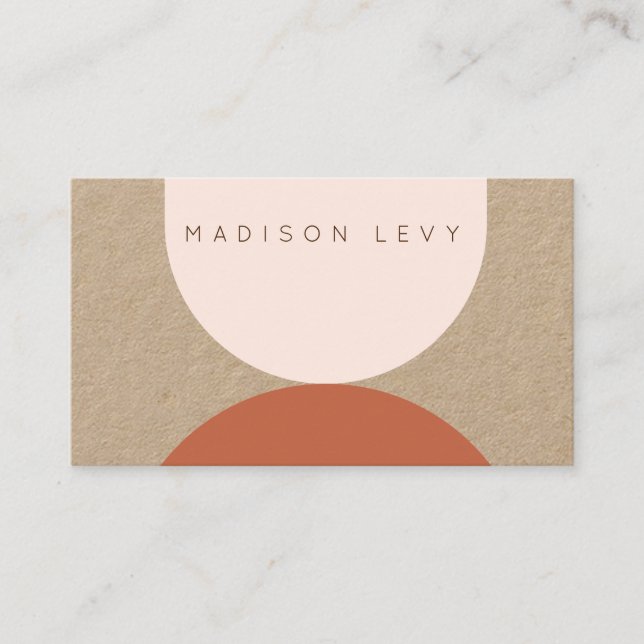 Kraft Modernes Abstraktes Kunsthandwerk Terminkarte (Vorderseite)