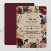 Kraft Moody & rustikale Burgundy Figuren & Blume R