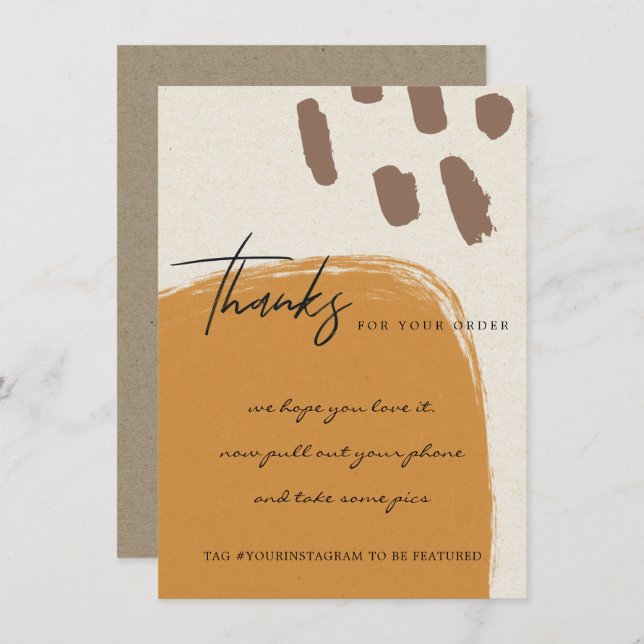 KRAFT ORANGE RUST ABSTRAKTEN CORPORATE Business LO Dankeskarte (Vorne/Hinten)