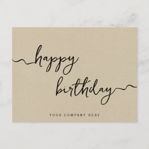 Kraft Paper Beruflich Happy Birthday Postkarte
