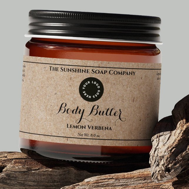Kraft Paper Cosmetics Jar Label with Logo Wasserflaschenetikett (Von Creator hochgeladen)