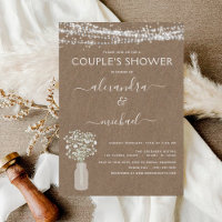 Kraft Paper Couple's Dusche Rustikale Bauernhof