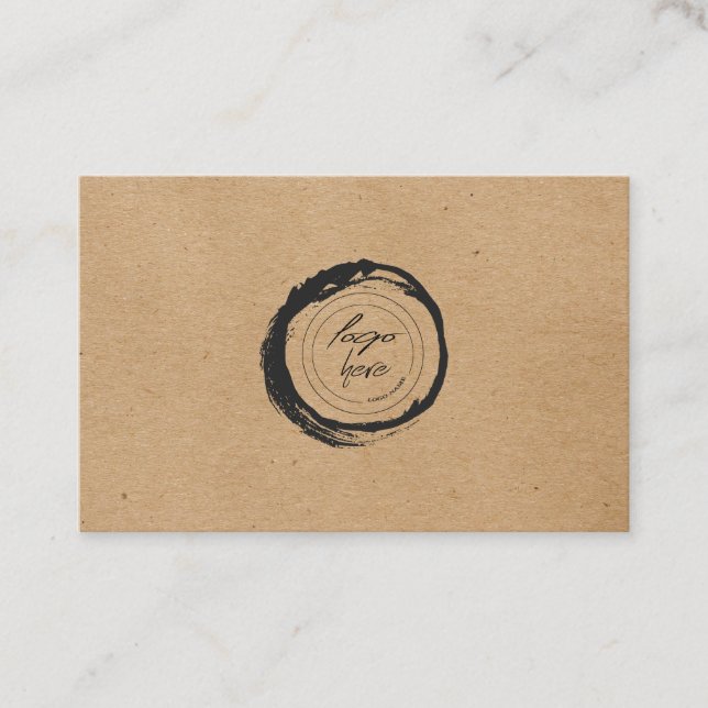 Kraft Paper Custom Logo Vielen Dank Business Card. Visitenkarte (Vorderseite)