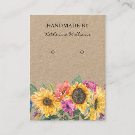 Kraft Paper Earring Display | Sonnenblumen Visitenkarte
