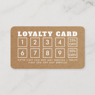 Kraft Paper Effect - Loyalty Card Treuekarte