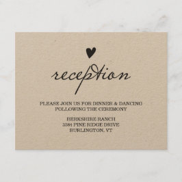 Kraft Paper Empfang Card Einladung