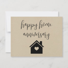 Kraft Paper Happy Zuhause Anniversary Realty Karte