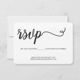 Kraft Paper Hochzeit RSVP Wir haben Sitzplätze res Karte