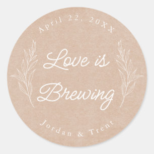 Kraft Paper Liebe ist Break Coffee Fevor Sticker