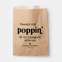Kraft Paper Popcorn Wedding