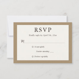 Kraft Paper Rustic Wedding RSVP Cards