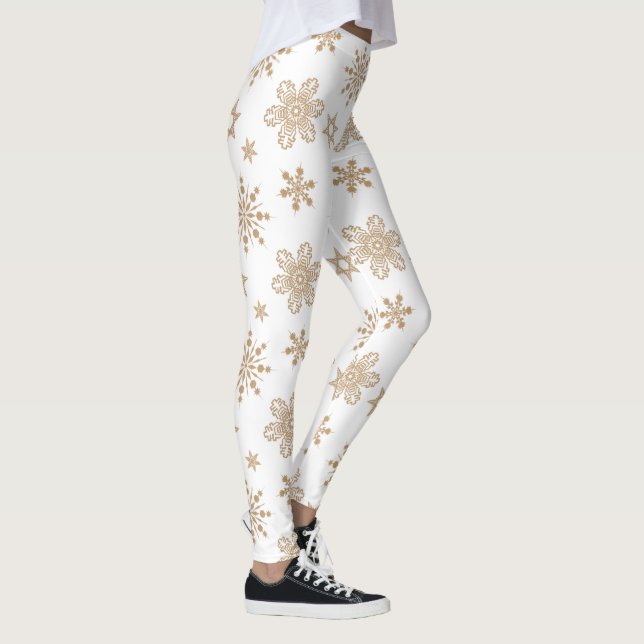 Kraft Paper Snowflakes Pattern ID589 Leggings (Rechts)