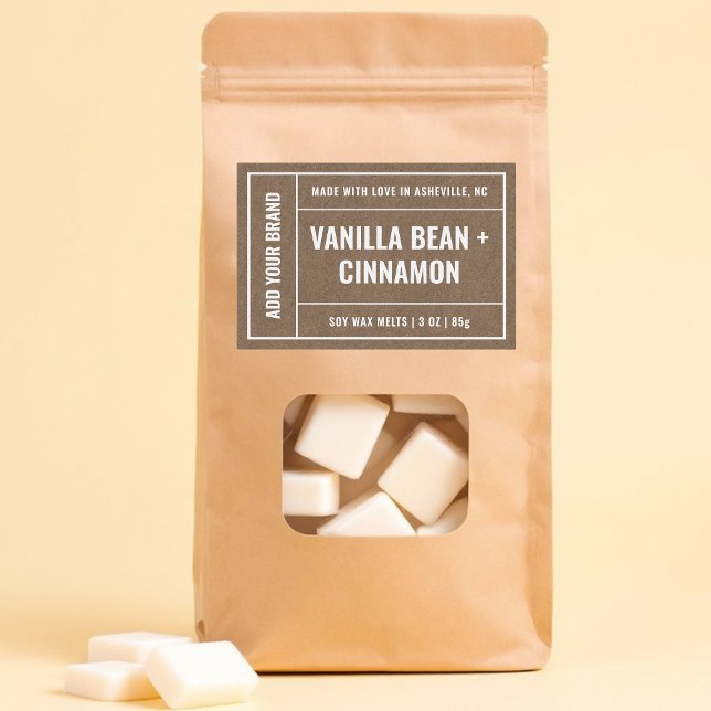 Kraft Paper Wax Melt Minimalistisch Modern 3x2"-La Lebensmitteletikett (Von Creator hochgeladen)