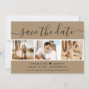 Kraft Paper Wedding 4 Foto Save The Date