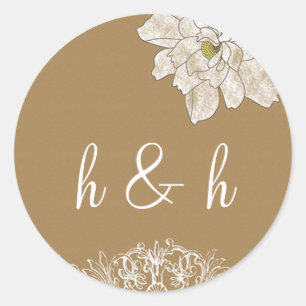 Kraft Paper Wedding : Siegel Runder Aufkleber