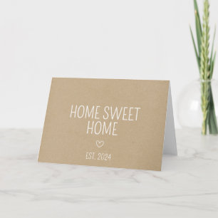 Kraft Paper Zuhause Sweet Zuhause New Homeowner Karte