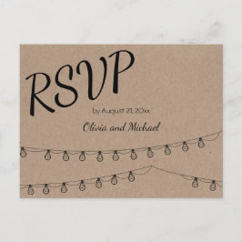 Kraft Papier UAWG Postkarte für Hochzeiten