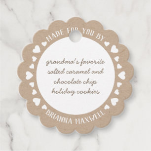 Kraft-Papierherde aus Liebe Geschenkanhänger