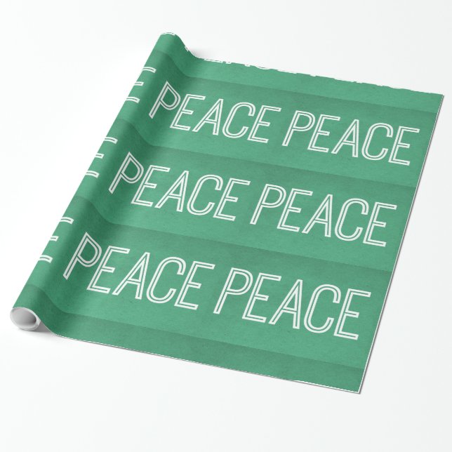 Kraft Peace Wrapping Paper, Grünbuch Geschenkpapier (Ungerollt)