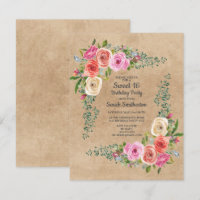 Kraft Pink Ivory Aquarell Blumensüß 16