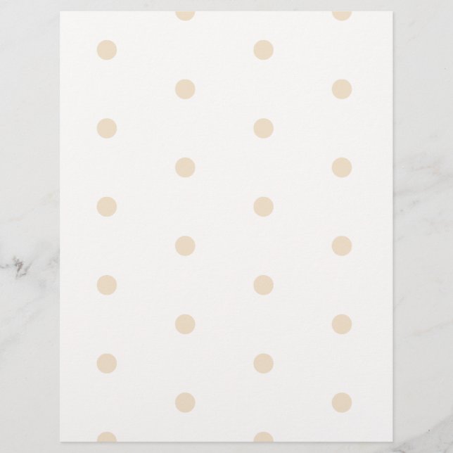 Kraft Polka Dots on White Stationery (Vorderseite)