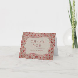 Kraft red Lace rustic Land Hochzeit danke